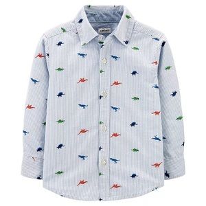 Carter’s Striped Dinosaur Oxford button down shirt
